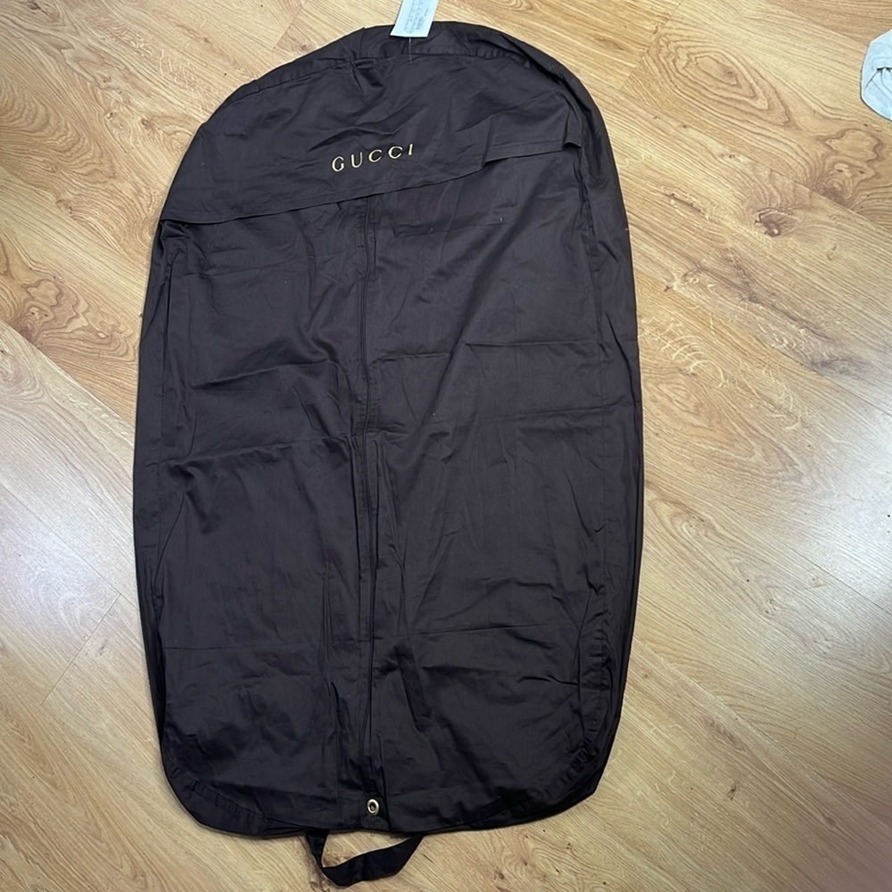 Gucci Brown Cotton Zipper and Foldable Garment Bag - New